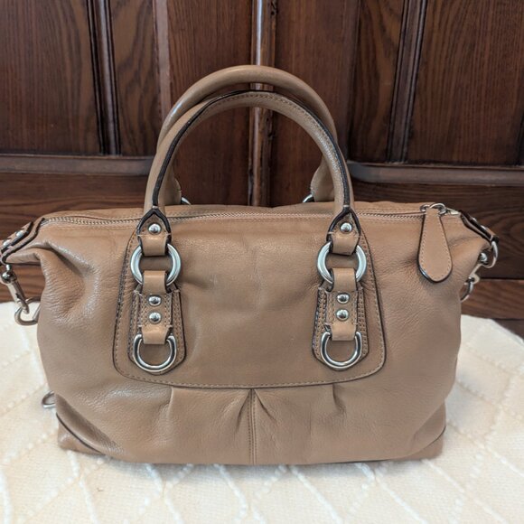 Classic Coach Leather Satchel Handbag - Picture 3 of 13